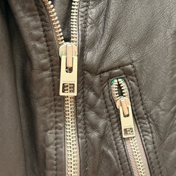 All Saints Conroy Quilted Leather Biker Jacket - Picture 5 of 10